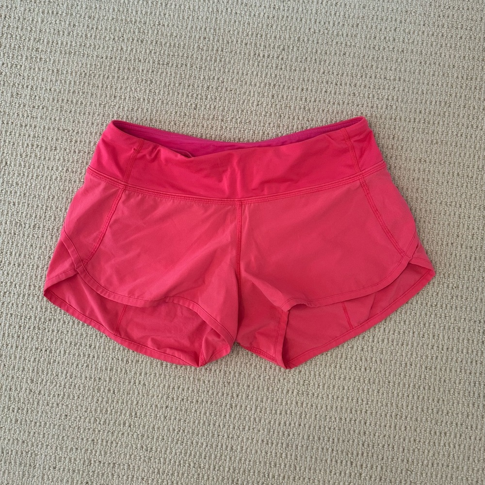 Pink Lululemon Speed-up Shorts Size 4